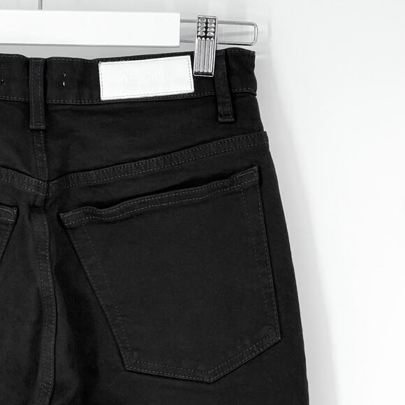 RE/DONE 70s Straight Jeans Women’s Size 26 Black Stretch High Waist Classic Fit - Picture 5 of 6